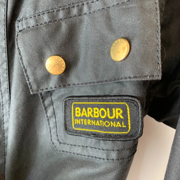 BARBOUR INTL BOYS/GIRLS WAXED JACKET/RAINCOAT